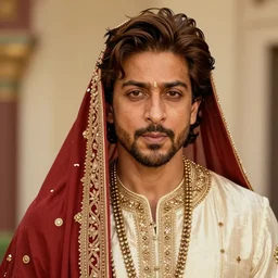 shahrukh khan portrait as royal, realistic, 4 k