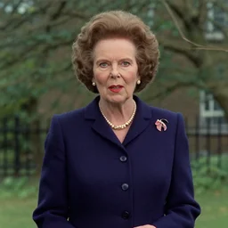 film still of margaret thatcher in spirited away