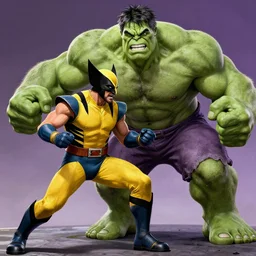 wolverine fighting hulk