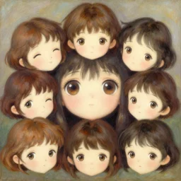 cute dreamy anime girl faces, chibi art, painting by gaston bussiere, by craig mullins, j. c. leyendecker