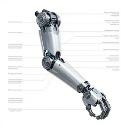 parts diagram of a cybernetic arm with parts labeled, intricate and detailed assembly drawing of a cybernetic arm 🤖 hand 🦾, symmetrical fine details, jaw dropping details, fantasy concept art, hyper realistic illustration, 8 k, artstation