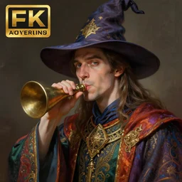 an anthropomorphic beautiful male wizard portrait blowing a bong wearing colourful robe, fine art, wizard hat, award winning, intricate, elegant, sharp focus, octane render, hyperrealistic, wizard hat cinematic lighting, highly detailed, digital painting, 8 k concept art, art by jamie hewlett and z. w. gu, masterpiece, trending on artstation, 8 k