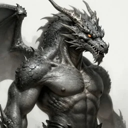 portrait of a dragon, muscular, wild, upper body, D&D, fantasy, intricate, cinematic lighting, highly detailed, digital painting, artstation, concept art, smooth, sharp focus, illustration, art by Hajime Sorayama