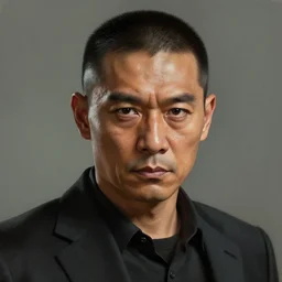 portrait painting of a 4 0 - something mob boss, crew cut, fierce, like sun honglei unreal render cinematic lighting art ， by bussiere rutkowski andreas rocha