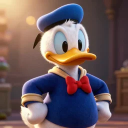 portrait art of Scrooge McDuck 8k ultra realistic , lens flare, atmosphere, glow, detailed,intricate, full of colour, cinematic lighting, trending on artstation, 4k, hyperrealistic, focused, extreme details,unreal engine 5, cinematic, masterpiece