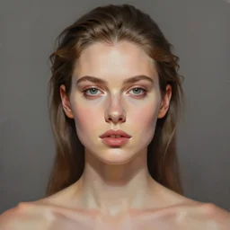 portrait of a perfect caucasian woman, symmetric, digital painted art by eric anthony johnsson