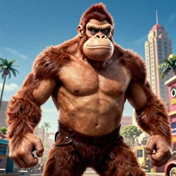 Donkey Kong and keanu reeves movie poster 4k portrait