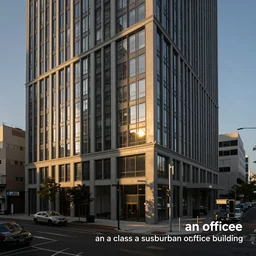 “an office in a class a suburban office building”