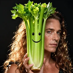 a stick of celery with a face hunts arnold schwarzenegger in the film predator