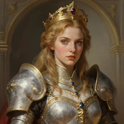portrait of imogen poots as a warhammer paladin by maria dimova, deep focus, intricate, elegant, regal, highly detailed, digital painting, artstation, concept art, matte, sharp focus, illustration, warhammer, fantasy, hearthstone, art by artgerm and greg rutkowski and alphonse mucha