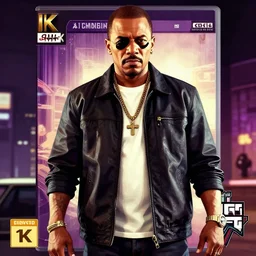 samuel l. jackson on gta v cover art, 8k, cinematic, digital art