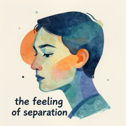 the feeling of separation. abstract colourful illustration by victor morquera and james jean, matte background, trending on behance, award - winning.