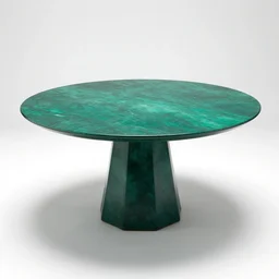 emerald green dining table, studio product photography, isolated on a pure white background, centered, entire object in frame, sharp focus, soft studio lighting