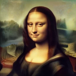 photo model face as the mona lisa face