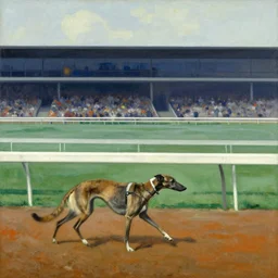 at the greyhound race, by edward hopper, full resolution