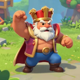 clash royale king flipping off emote