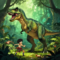 tyrannosaurus in the jungle, genndy tartakovsky, samurai jack, studio la cachette