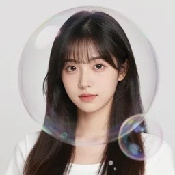 girl in bubblegram style