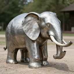 metal elephant as tank