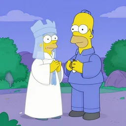 Homer Simpson as a druid in the Simpsons