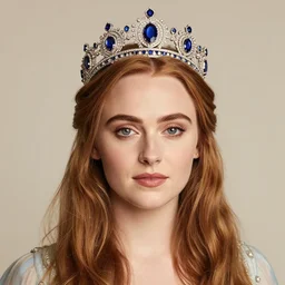beautiful _ hq _ matte _ painting _ portrait _ of _ sophie turner _ princess and jeweled crown _ by _ peter _ mohrbacher _ greg _ rutowski