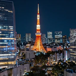 HDRi 360 image of tokyo, neon lights