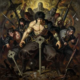baroque oil painting of key visual portrait concept art of anime shaman entrenched in the great war, brutalist, dark fantasy, rule of thirds golden ratio, fake detail, trending pixiv fanbox, acrylic palette knife, style of makoto shinkai studio ghibli genshin impact jamie wyeth james gilleard greg rutkowski chiho aoshima