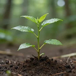 a human growing like a plant