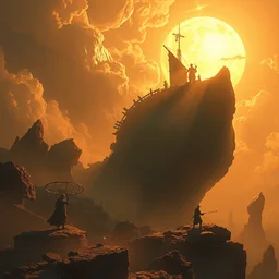 dreaming of multiple universes under a dying sun, highly detailed, digital painting, trending on artstation, smooth, sharp focus, bright, masterpiece, stunning concept art by ruan jia and jakub rebelka and greg rutkowski and artgerm and moebius
