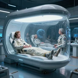 epic professional digital art of people in futuristic suspended animation mark viii cryogenic suspension chamber ( earth - 7 1 4 9 ) from alien ( 1 9 7 9 ), hamish frater, jim burns, hd, 4 k