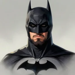Portrait from Batman with a beard, artstation