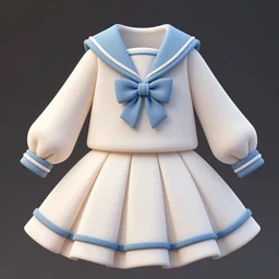 delicate designer detailed couture stylized sailor uniform and skirt made of fondant, aesthetic cute with flutter, expert design, sakimi chan, james jean, masterpiece, volumetric lighting, high definition digital art