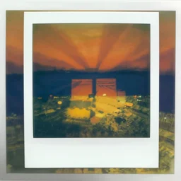 expired polaroid of unknown objects in the style of rothko