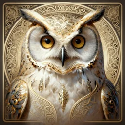symmetry!! portrait of owl alien in the style of horizon zero dawn, machine face, intricate, elegant, highly detailed, digital painting, artstation, concept art, smooth, sharp focus, illustration, art by artgerm and greg rutkowski and alphonse mucha, 8 k