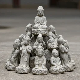 small pile of stone statue