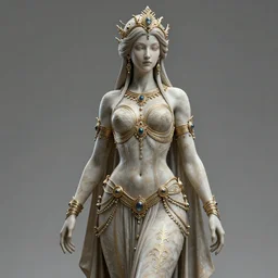 in the style of hyper-realism, digital art, concept render, artstation. A tall goddess. intricate detail 8K 4K octane.