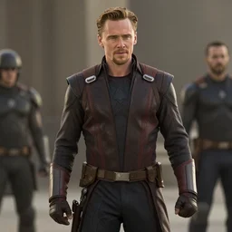 film still of Tom Hiddleston as Nick Fury in Avengers