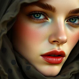 close up of face of female fashion model,, official valentino editorial, by auguste rodin, highly detailed