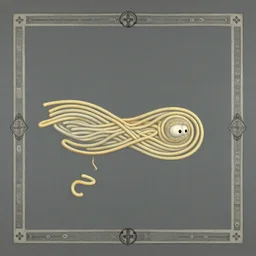 design, human flying spaghetti monster, borders, lines, decorations, muted colors, by jean - baptiste monge