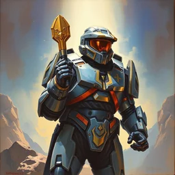 1 9 8 9 gauntlet legends box art. ww 1. power armor halo. artgerm. coherent. keith parkinson. oil on canvas