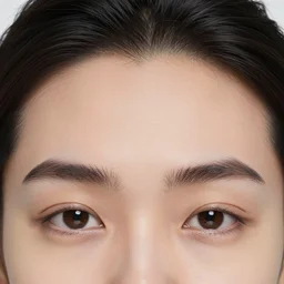 a neutral unibrow on a forehead
