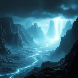 sci - fi landscape inspired by tron : water drop, greg rutkowski, digital art, fantasy art, volumetric lightning, volumetric shadows, very high detail, unreal engine, cinematic lightning, high quality