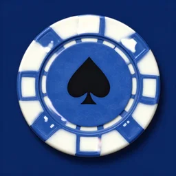 a frontal drawing of a poker chip with a dark blue background by inio asano, beeple and james jean, aya takano color style, trippy, 4 k, super detailed, night sky, digital art, digital painting, clean