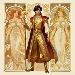 aladdin, d & d, fantasy, intricate, elegant, highly detailed, digital painting, artstation, concept art, matte, sharp focus, illustration, hearthstone, art by artgerm and greg rutkowski and alphonse mucha