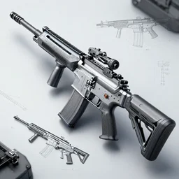 assembly manual for a futuristic rifle