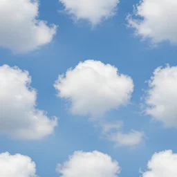 puffy cloud seamless background on blue sky