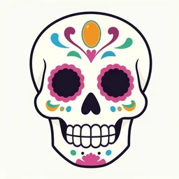 portrait of a sugar skull in the style of disney, toon aesthetic, stylized character, 3 d render, trending on artstation, hd quality, dramatic light, octane