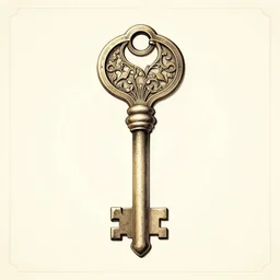 intricate key design