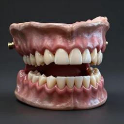 man made out of teeth. decay. photorealistic.