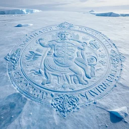 Antarctica origin mythos inscribed on ice, cinematic, establishing shot, extremely high detail, photorealistic, cinematic lighting, intricate line drawings, 8k resolution